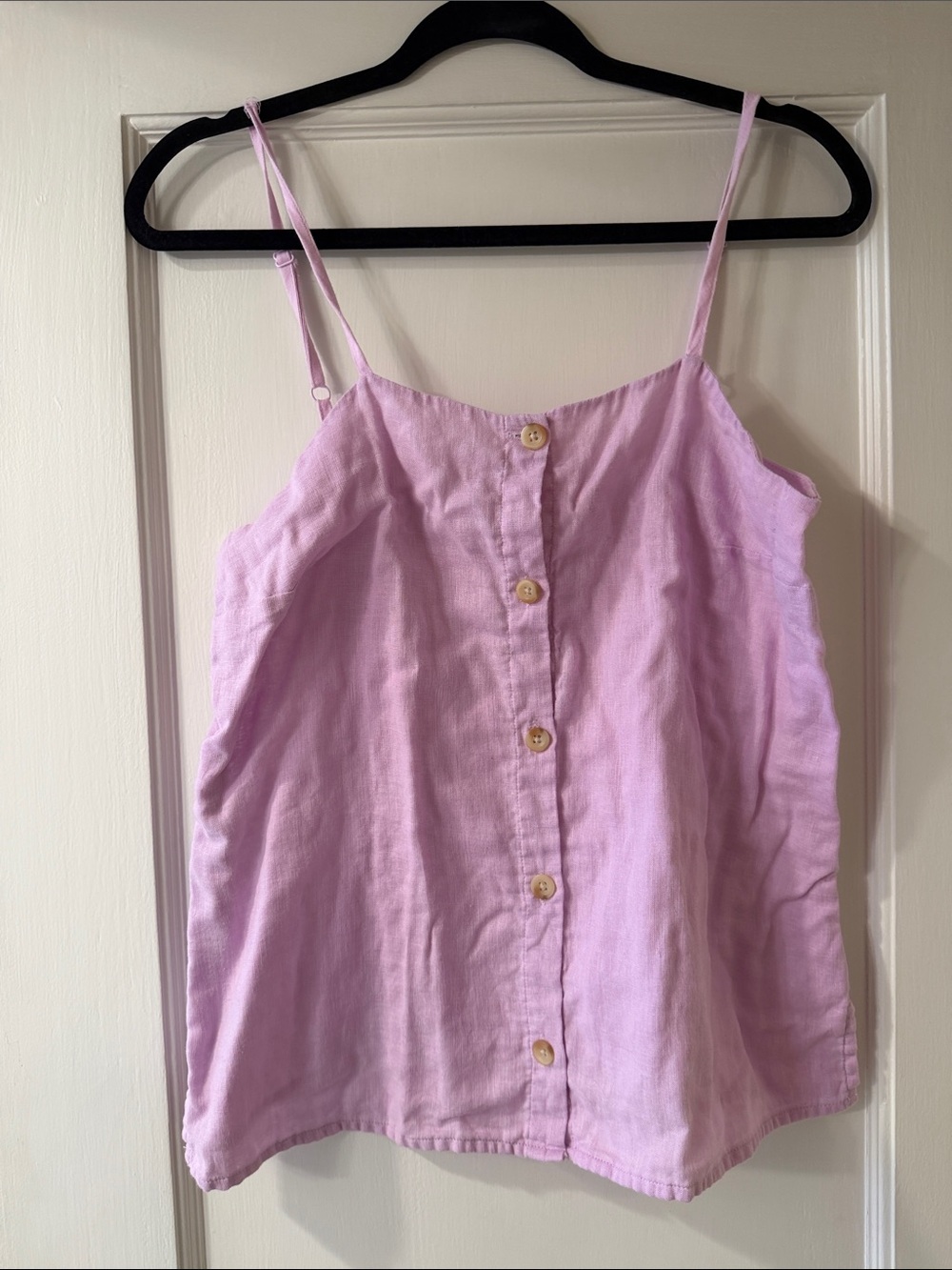 Old Navy Light Pink Button-Front Linen Cami
